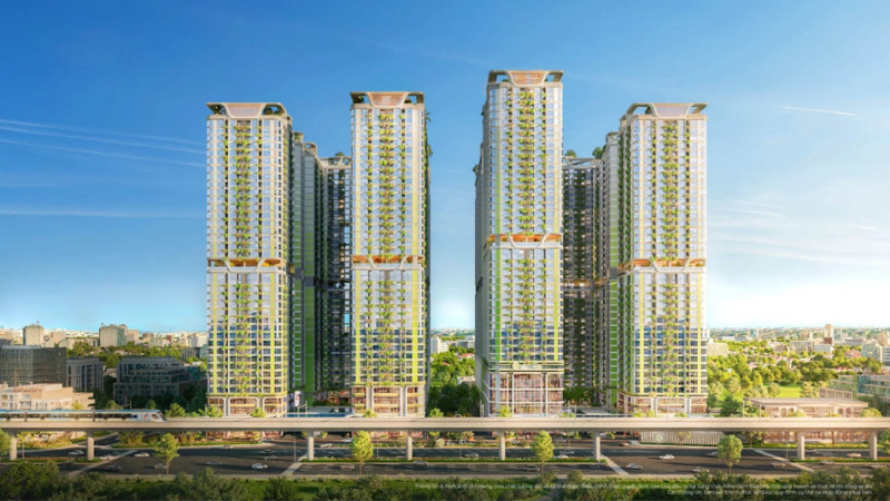 Phối cảnh các tòa tháp căn hộ La Pura Phối cảnh các tòa tháp căn hộ La Pura