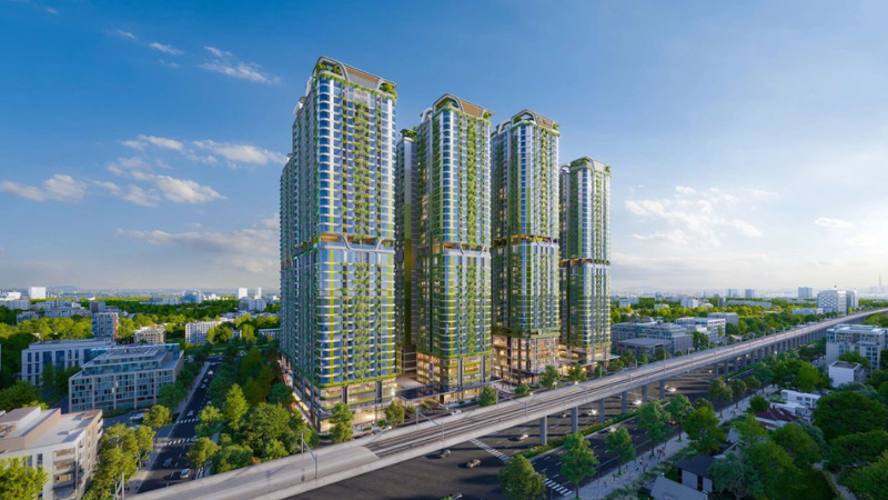 Phối cảnh dự án La Pura với quốc lộ 13 trước mặt