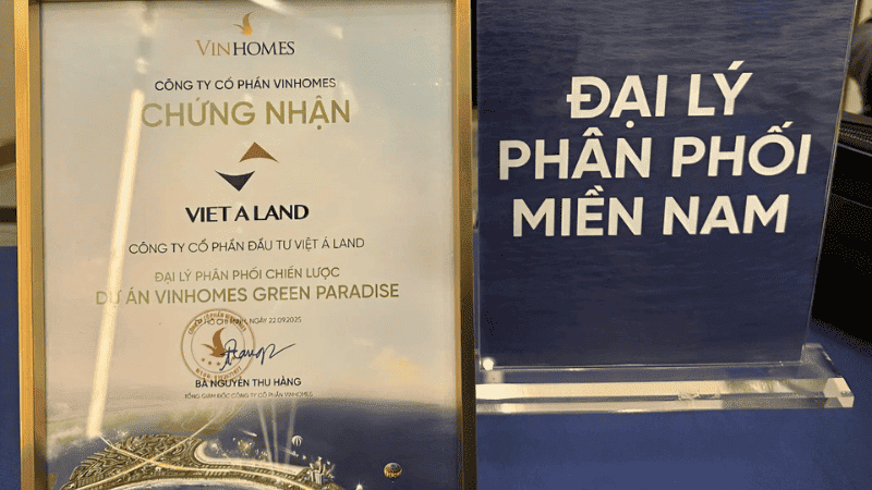 Việt Á Land - Đại lý F1 của Dự án Vinhomes Green Paradise - Cần Giờ 